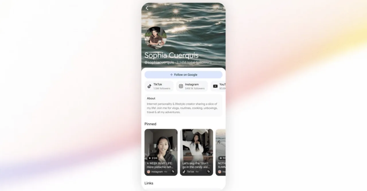 Imagem ilustrativa: Google permite criadores com 100 mil seguidores personalizar página de busca