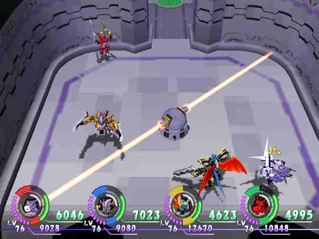 Cena do jogo Digimon World 4