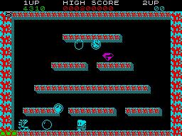 Cena do jogo Bubble Bobble