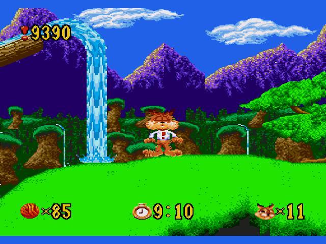 Cena do jogo Bubsy