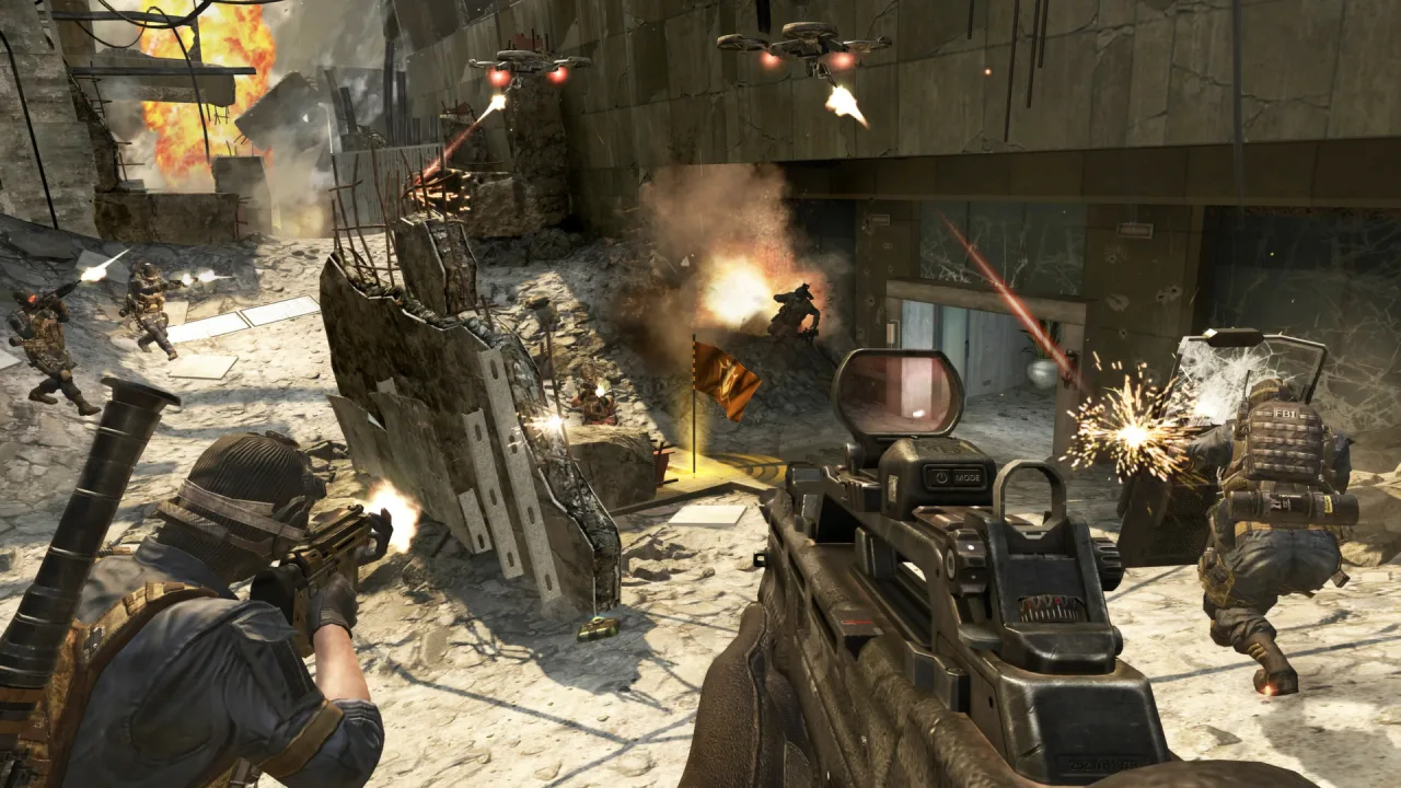 Cena do jogo Call of Duty: Black Ops 2