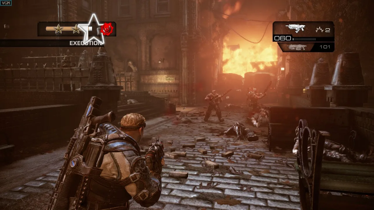 Cena do jogo Gears of War: E-Day