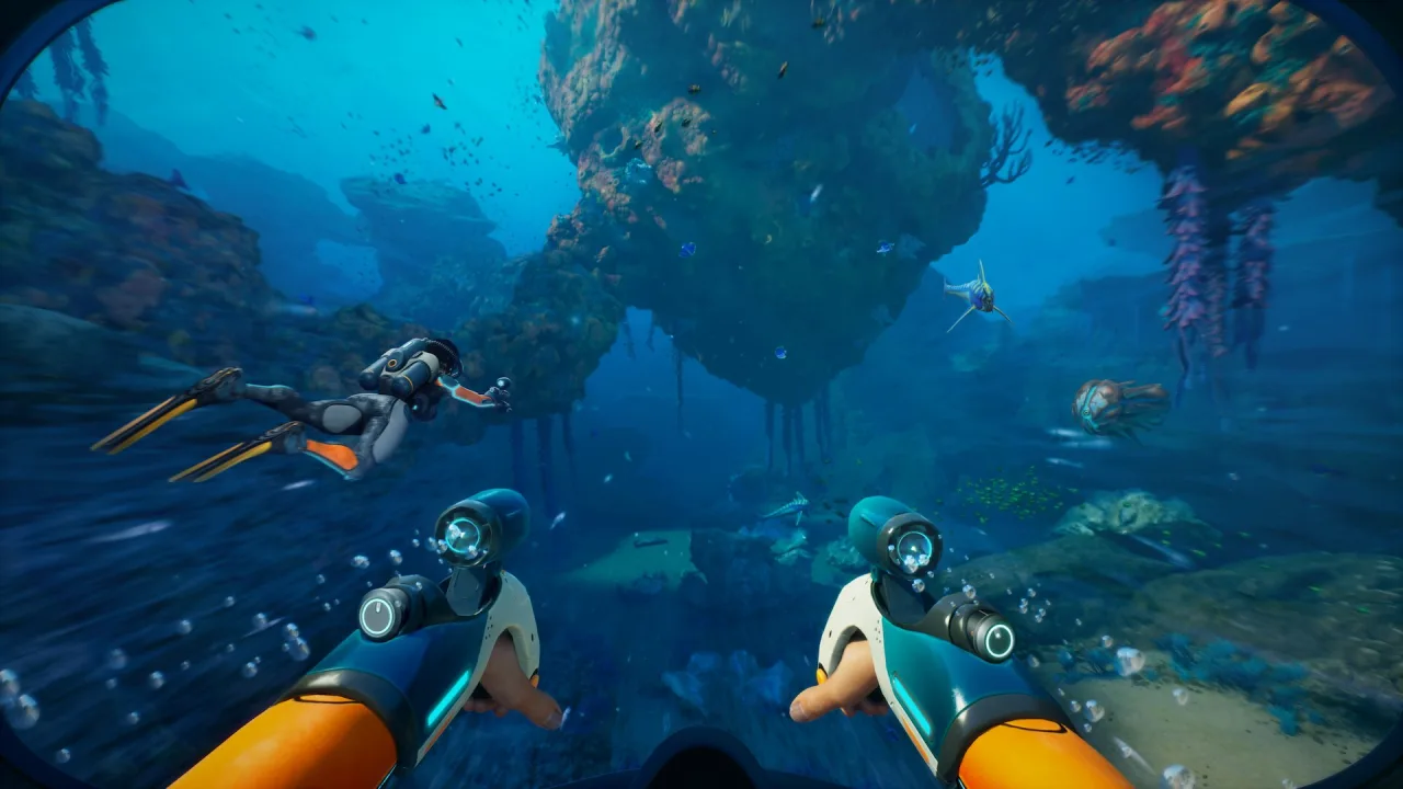 Cena do jogo Subnautica 2