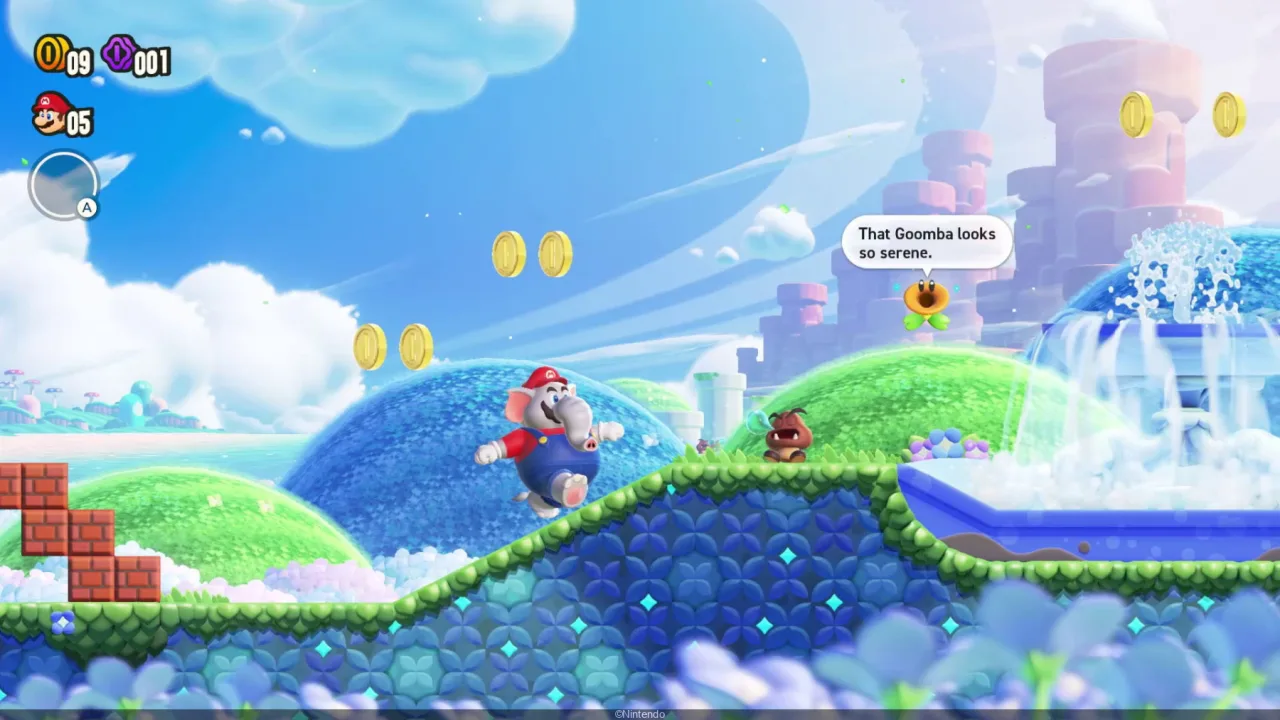 Cena do jogo Super Mario Bros. Wonder