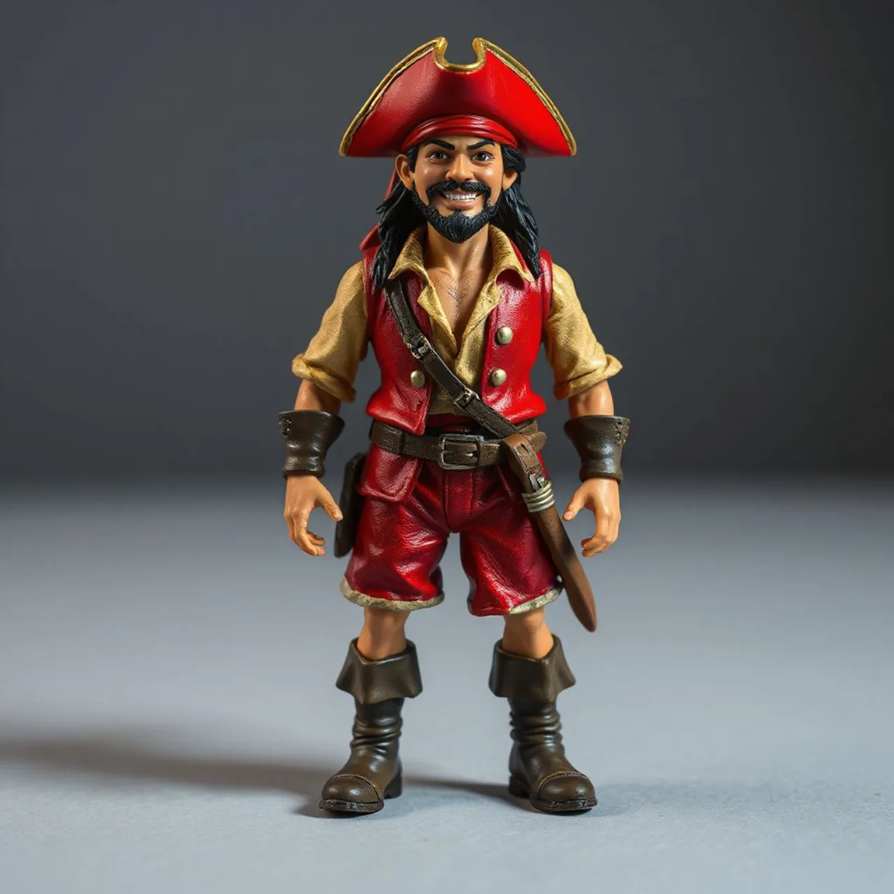 Figura de Luffy da linha Maximatic Plus, de 20 cm, com chapéu de palha, camisa vermelha e detalhes em pose dinâmica