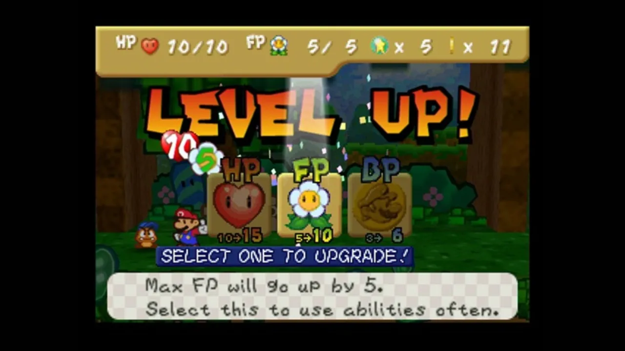 Cena do jogo Paper Mario