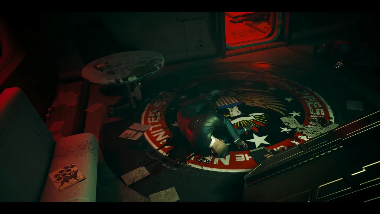 Cena do jogo Cyberpunk 2077