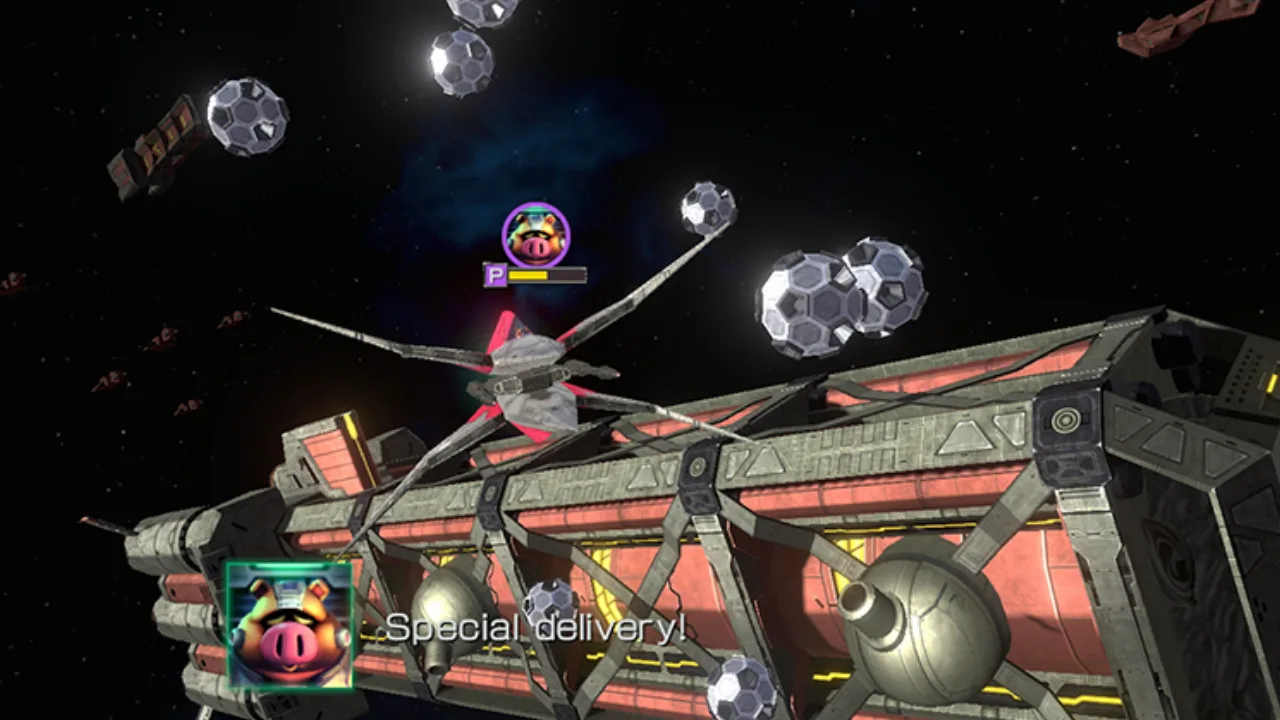Cena do jogo Star Fox