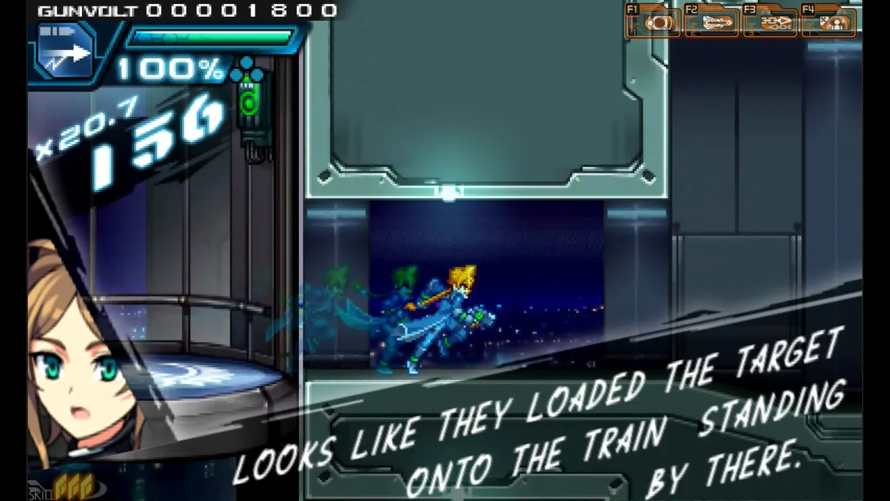 Cena do jogo Azure Striker Gunvolt