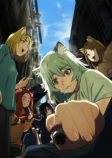 Cena do anime Chainsmoker Cat