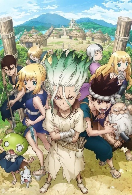 Cena do anime Dr. Stone