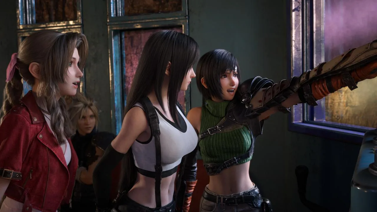 Cena do jogo Final Fantasy VII Rebirth