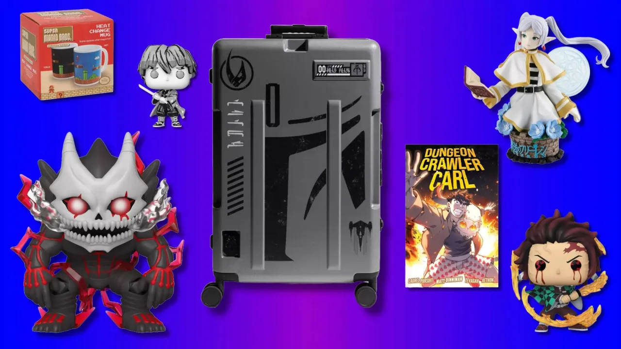 Funko POP! de personagens Disney, Studio Ghibli e outros exibidos em prateleira da BoxLunch com selo de promoção BOGO