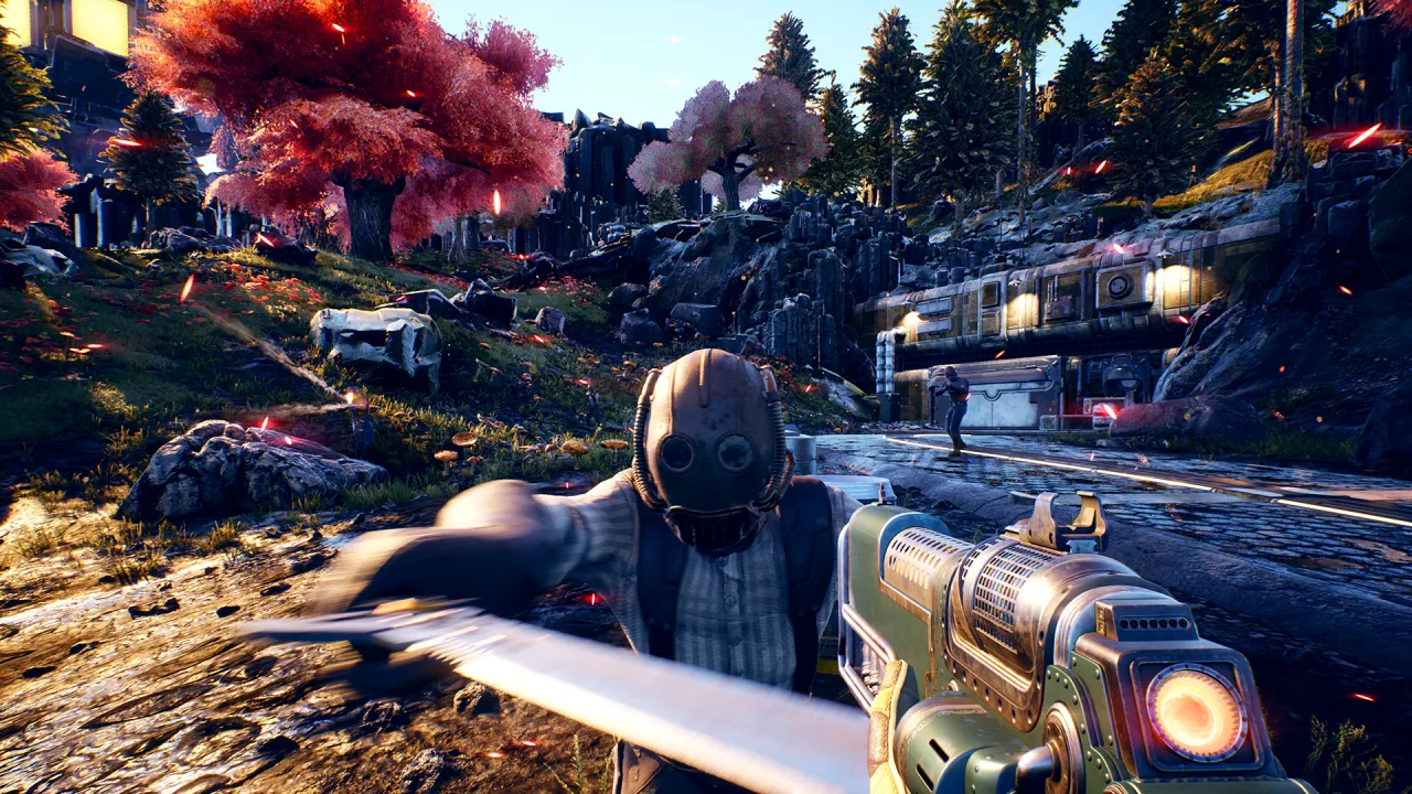 Cena do jogo The Outer Worlds