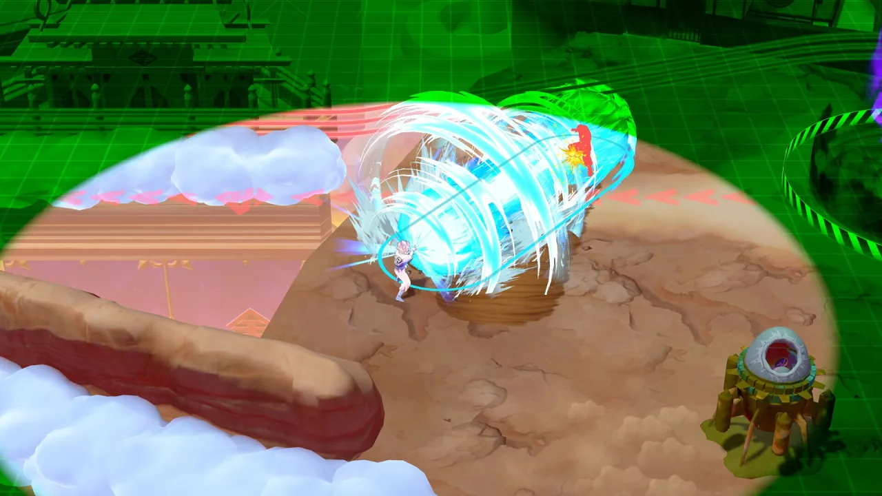 Cena do jogo Dragon Ball Gekishin Squadra