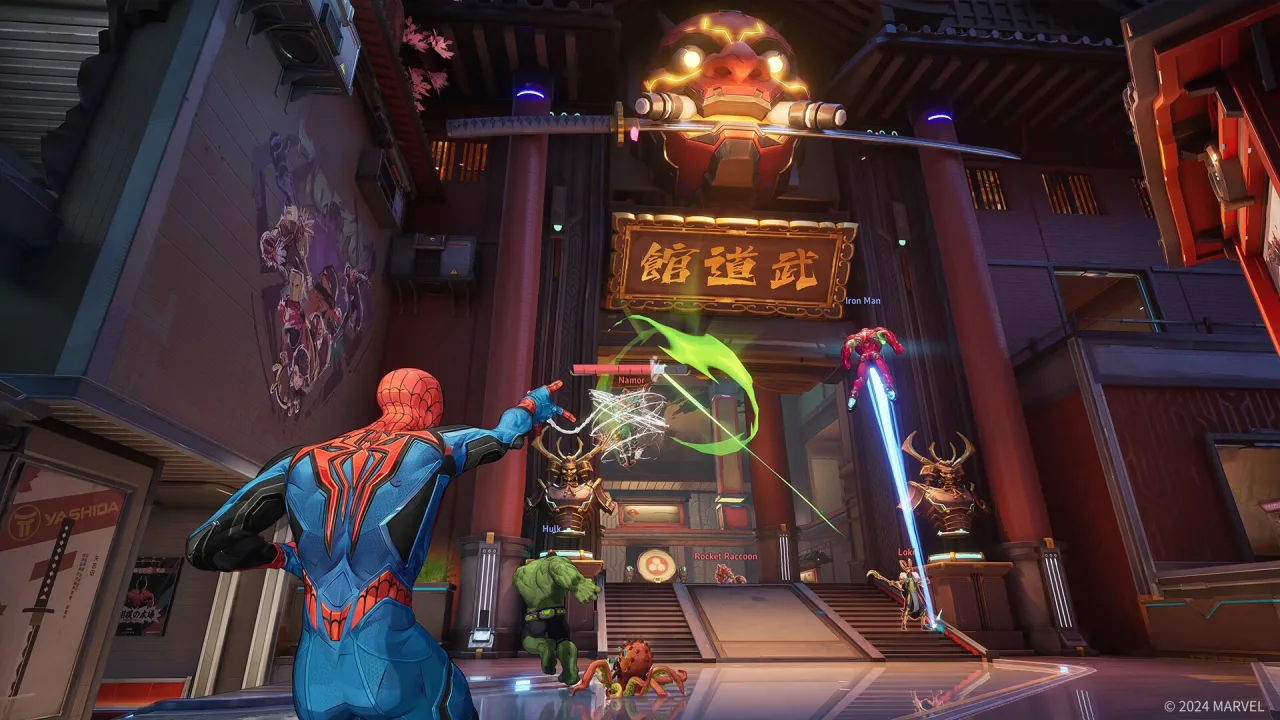 Cena do jogo Marvel Rivals