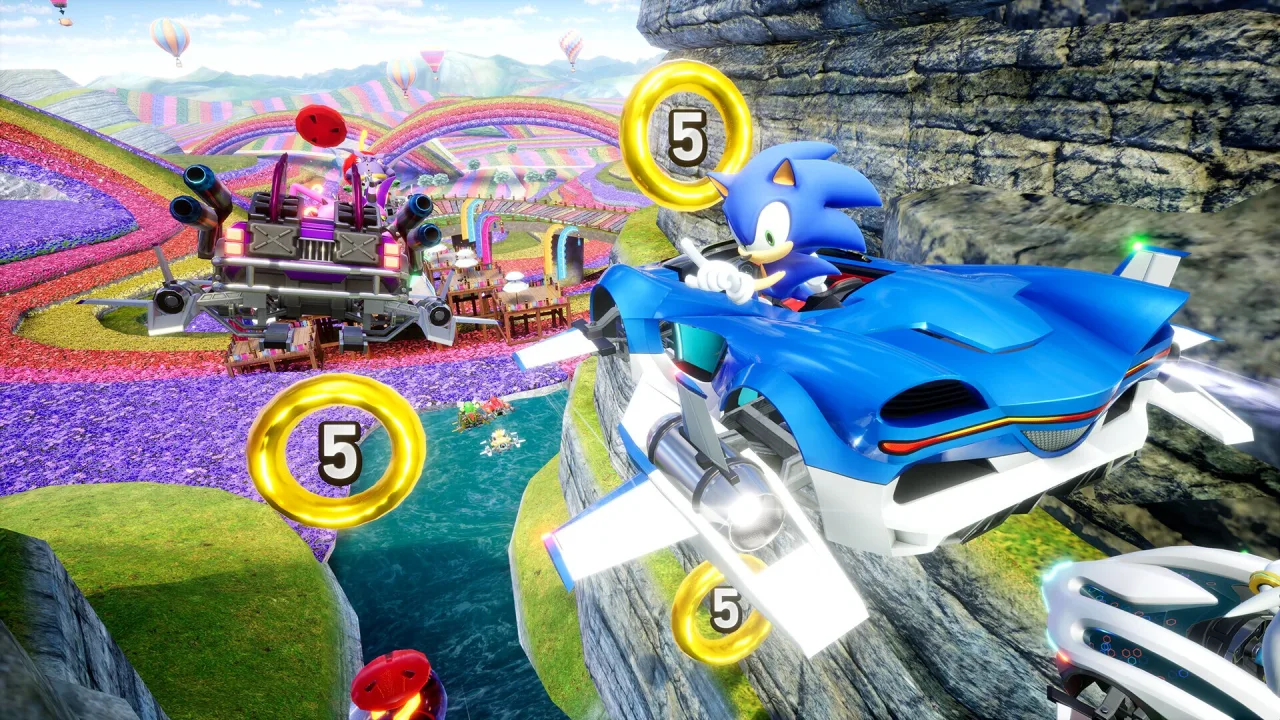 Cena do jogo Sonic Racing: CrossWorlds
