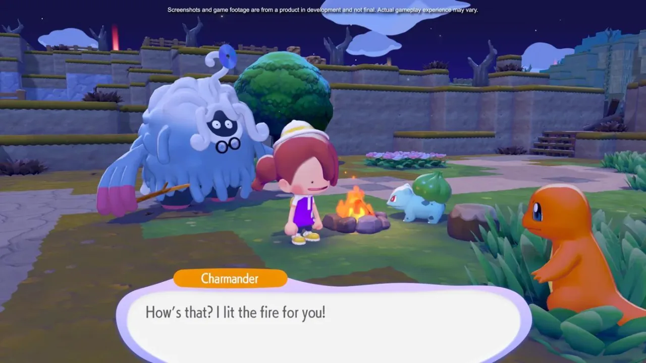 Cena do jogo Pokémon Pokopia