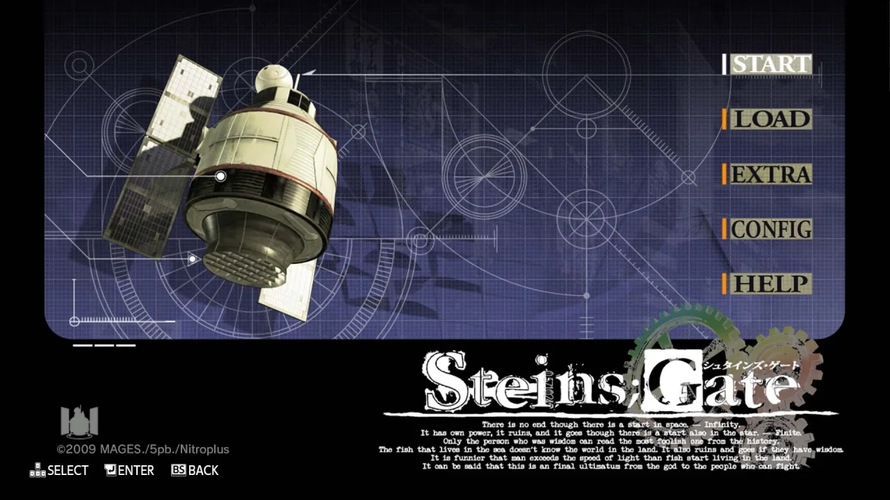 Cena do jogo Steins;Gate Re:Boot