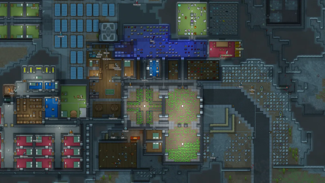 Cena do jogo Rimworld