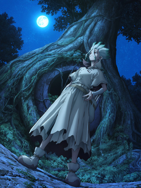 Cena do anime Dr. Stone