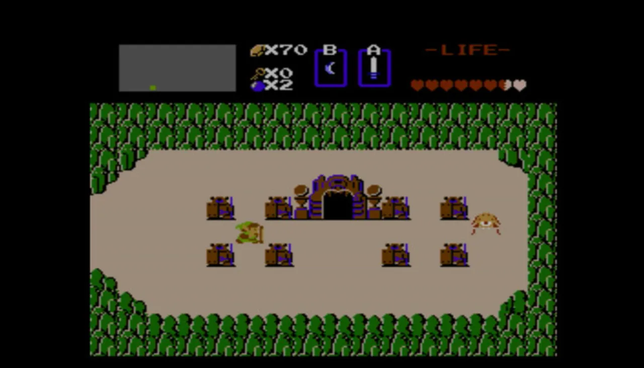 Cena do jogo The Legend of Zelda