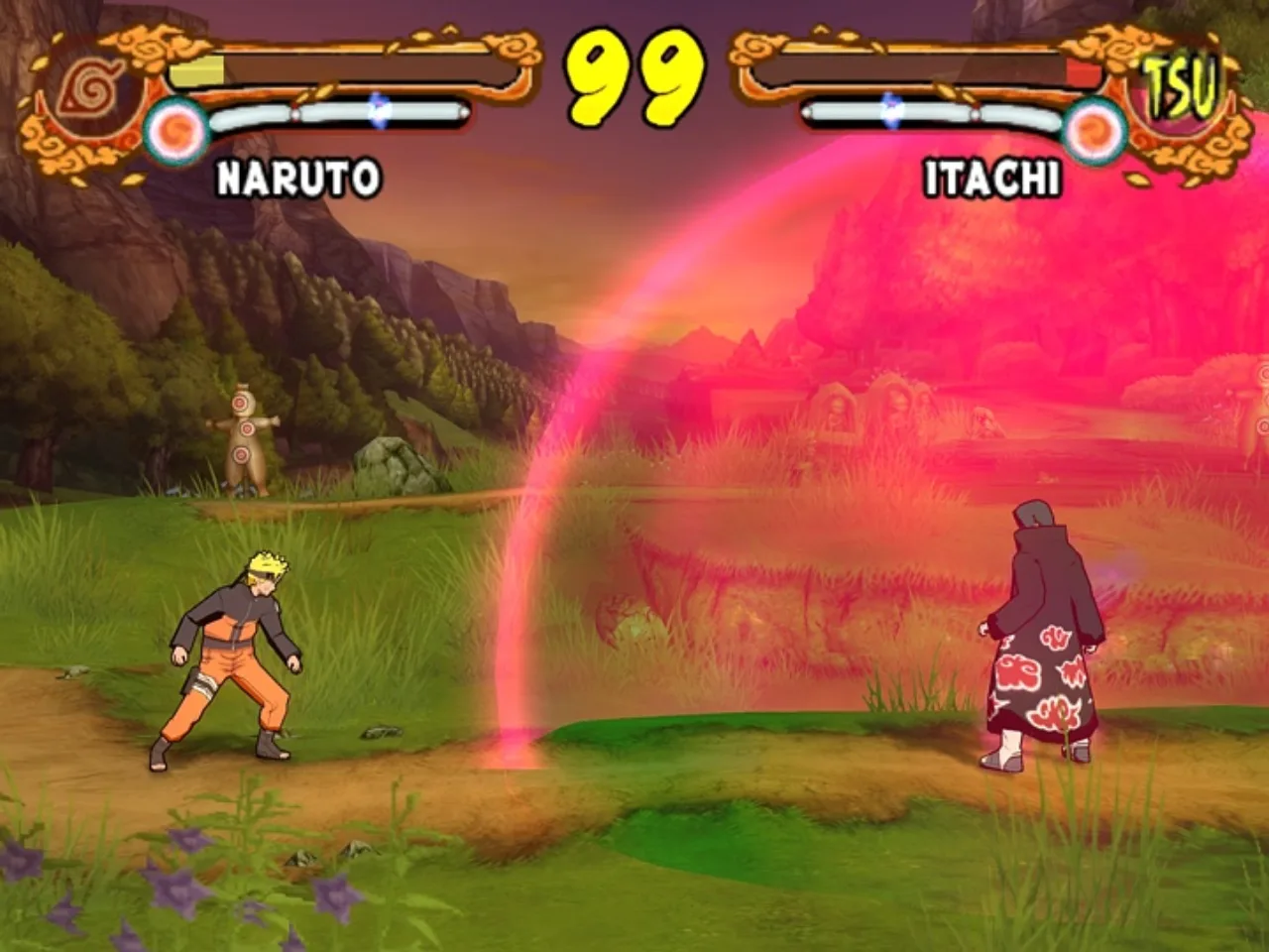 Cena do jogo Naruto Shippuden