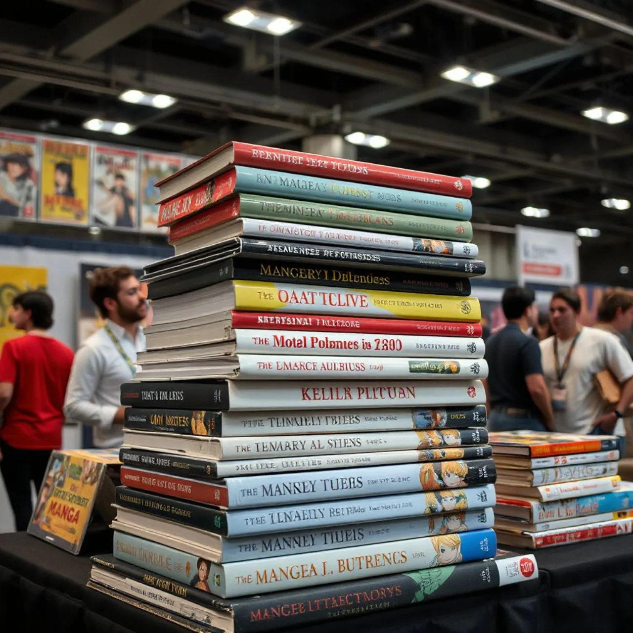 Stand da Yen Press no NYCC 2026 exibindo capas de 12 novos mangás e light novels ao lado do logo da editora