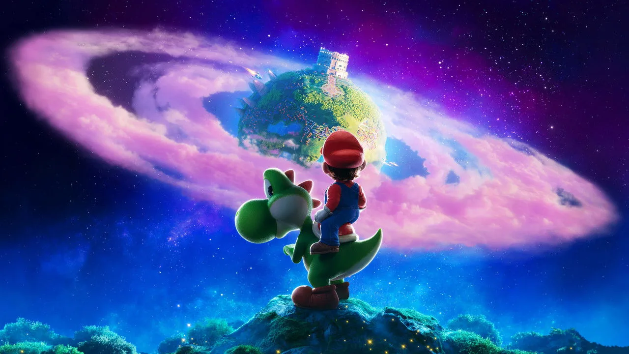 Imagem de The Super Mario Galaxy Movie — Super Mario Galaxy Movie cai para #5 e Kiki's Delivery Service 4K estr