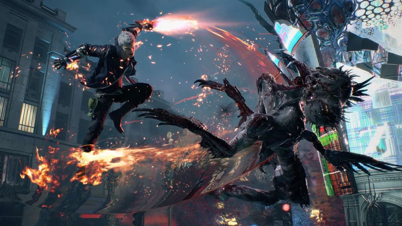 Cena do jogo Devil May Cry 5