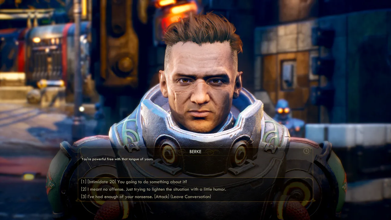Cena do jogo The Outer Worlds