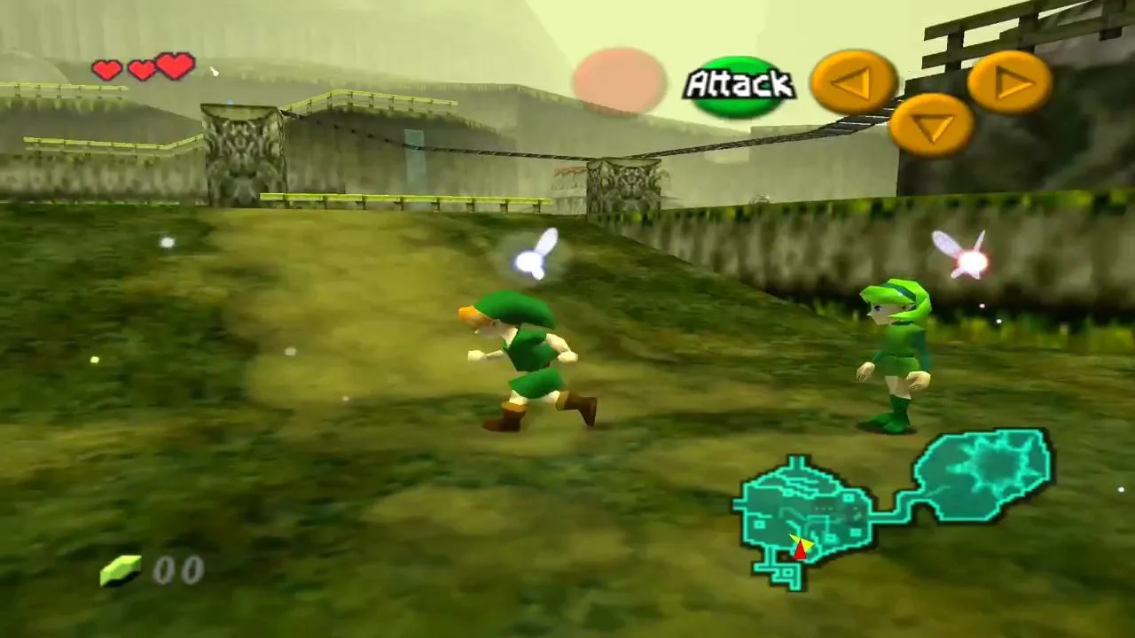 Cena do jogo The Legend of Zelda: Ocarina of Time