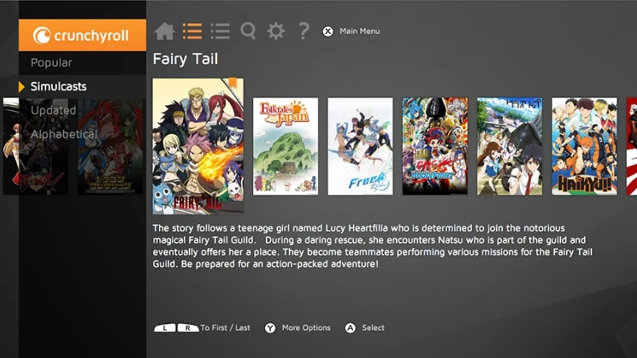 Cena do jogo Crunchyroll