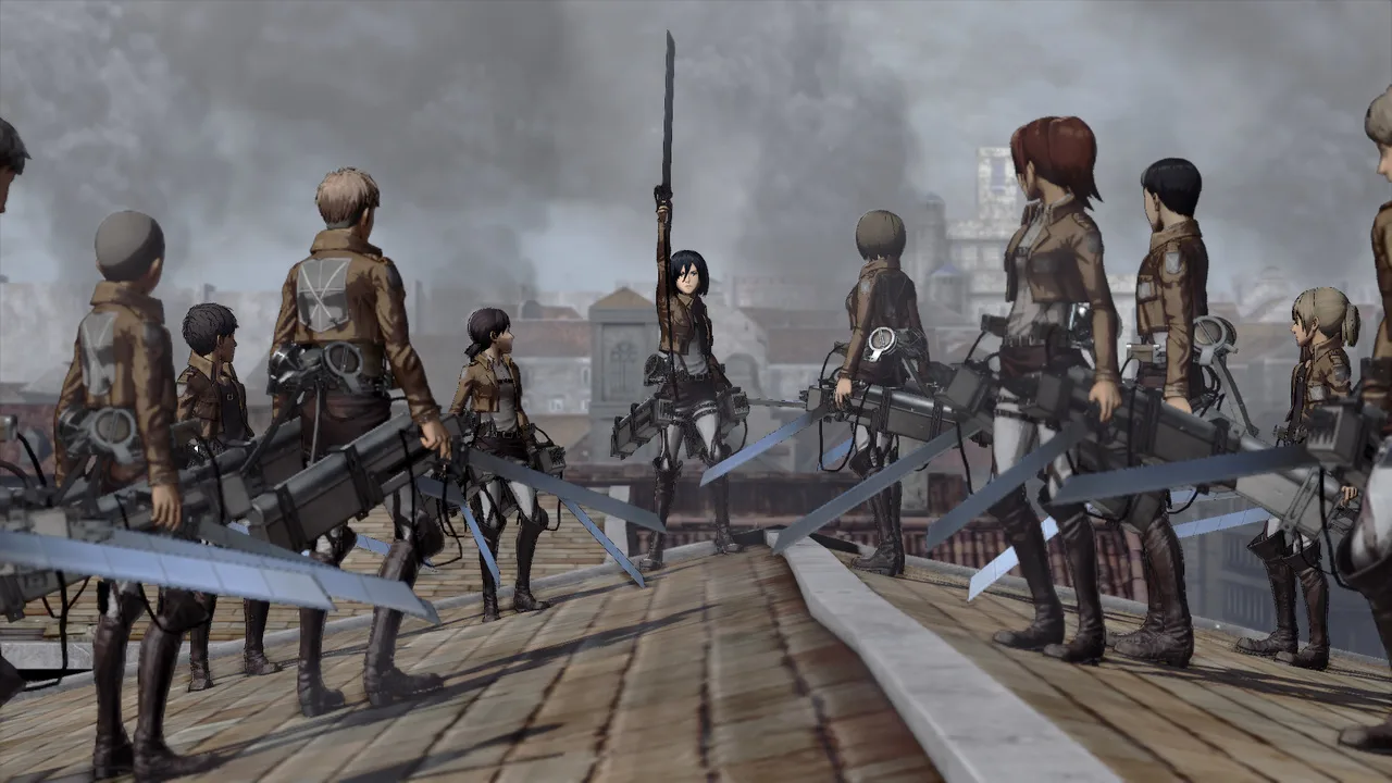 Cena do jogo Attack on Titan 3