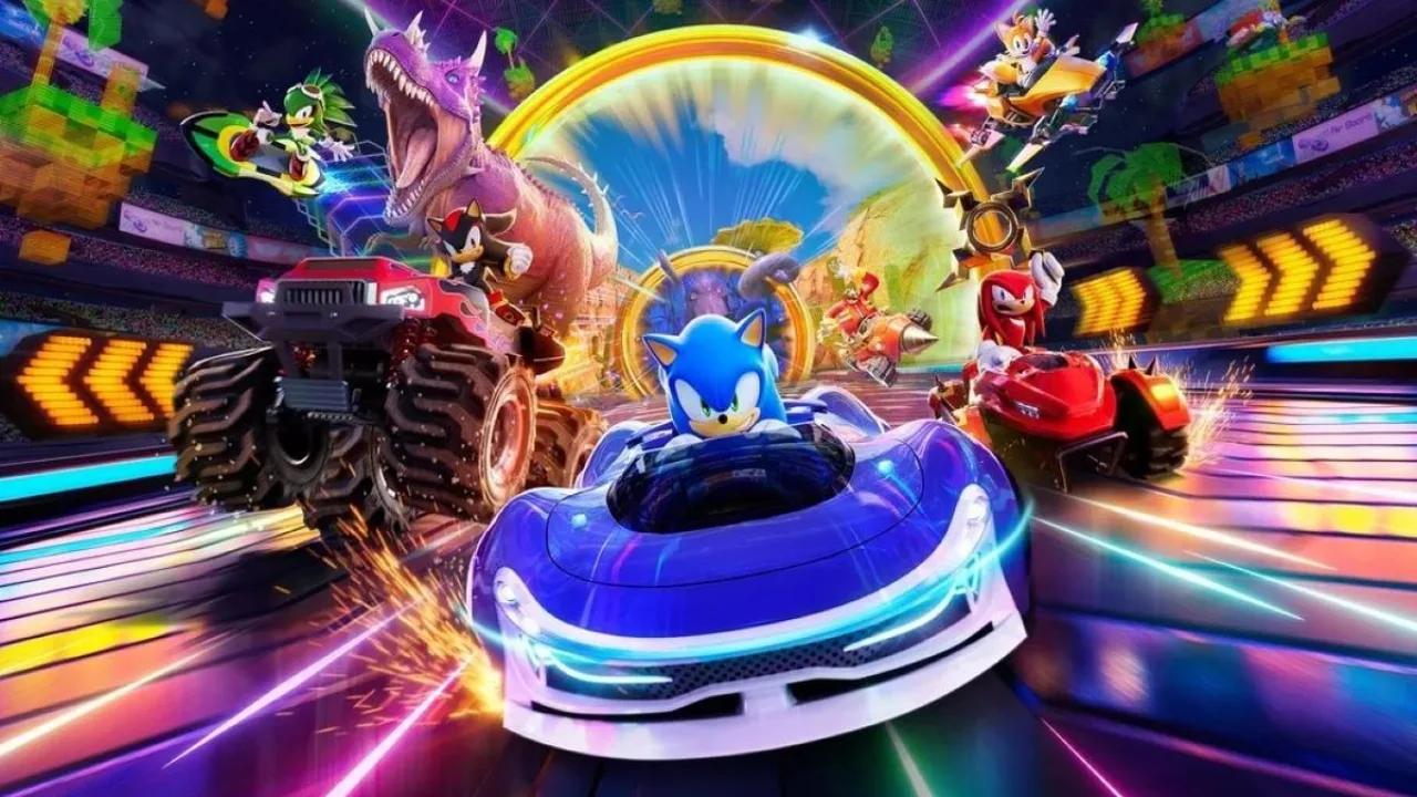 Cena do jogo Sonic Racing: CrossWorlds