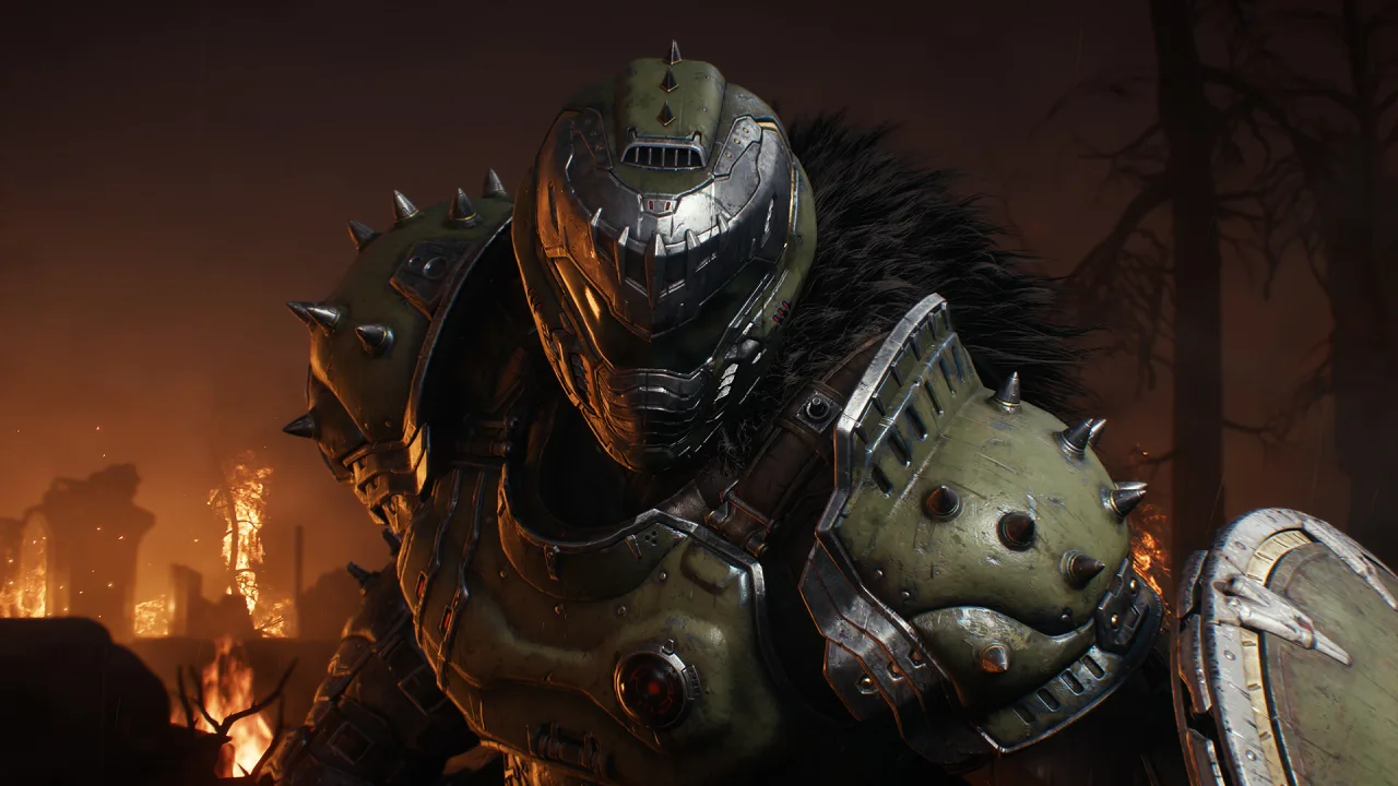 Cena do jogo DOOM: The Dark Ages