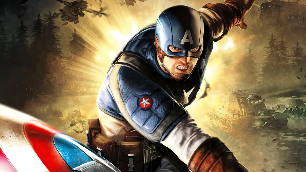 Cena do jogo Captain America