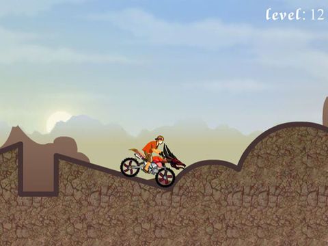 Cena do jogo e‑mountain bike