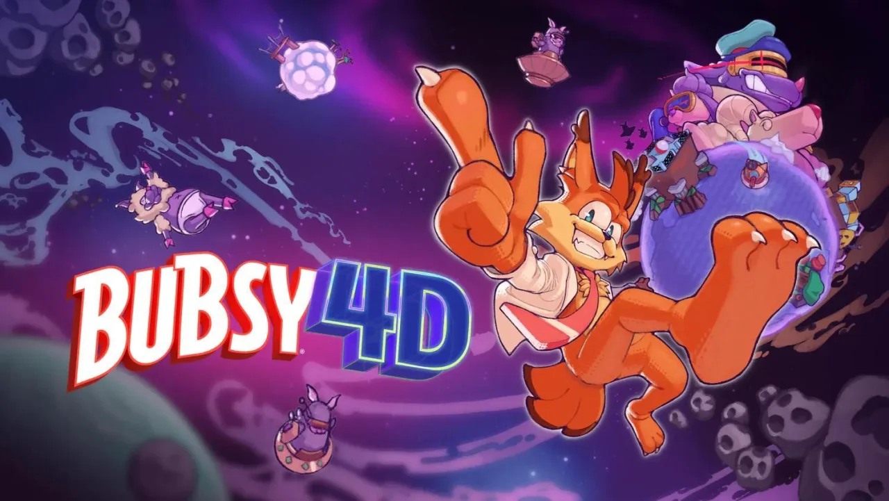 Cena do jogo Bubsy 4D