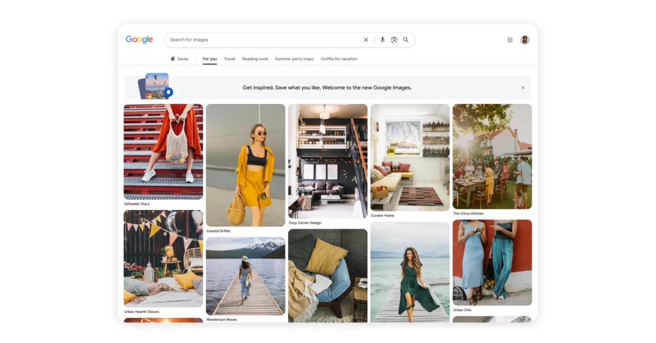 Imagem ilustrativa: Google Images exibe sugestões de fotos antes da busca: novidade de 25 anos