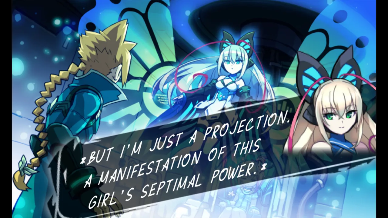 Cena do jogo Azure Striker Gunvolt