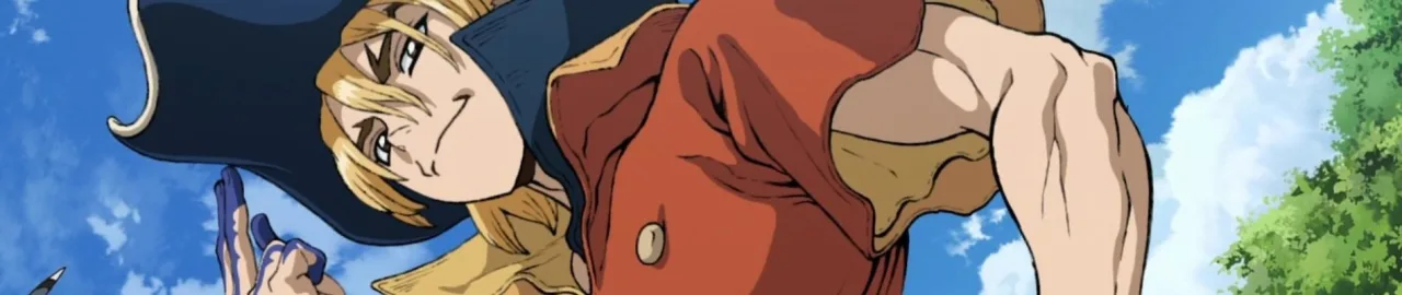 Cena do anime Dr. Stone