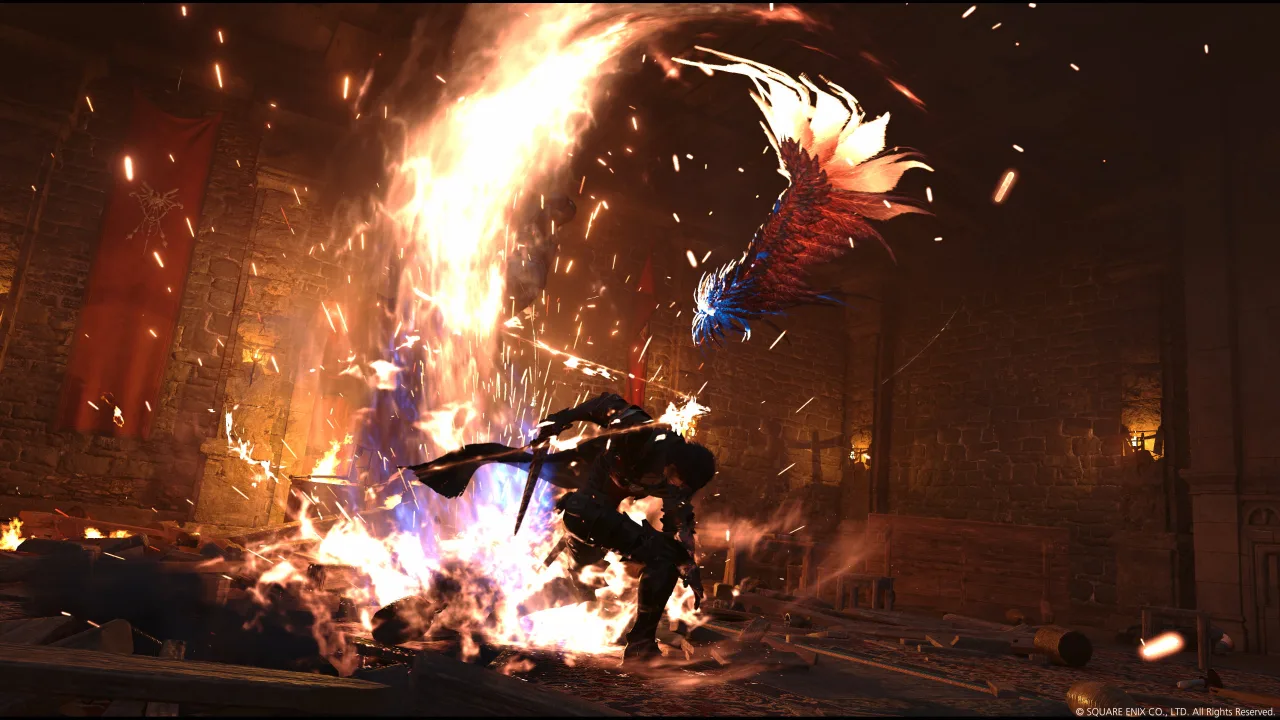 Cena do jogo Final Fantasy XVI