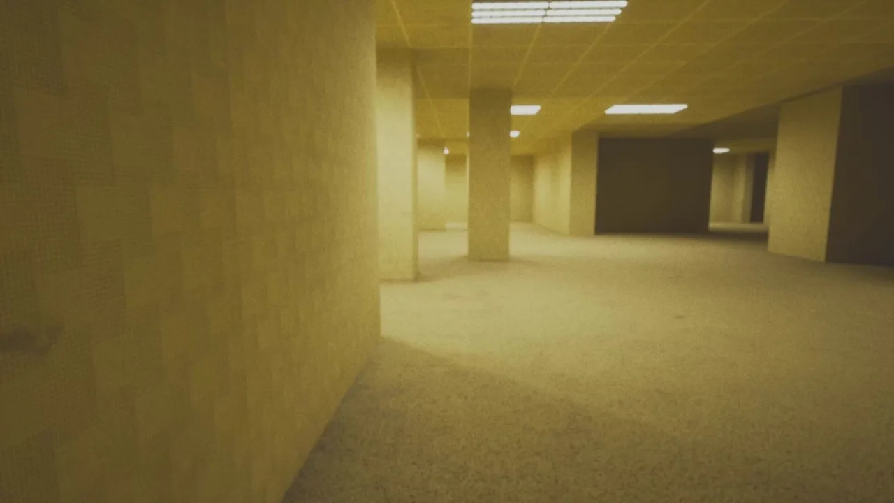 Cena do jogo Escape the Backrooms