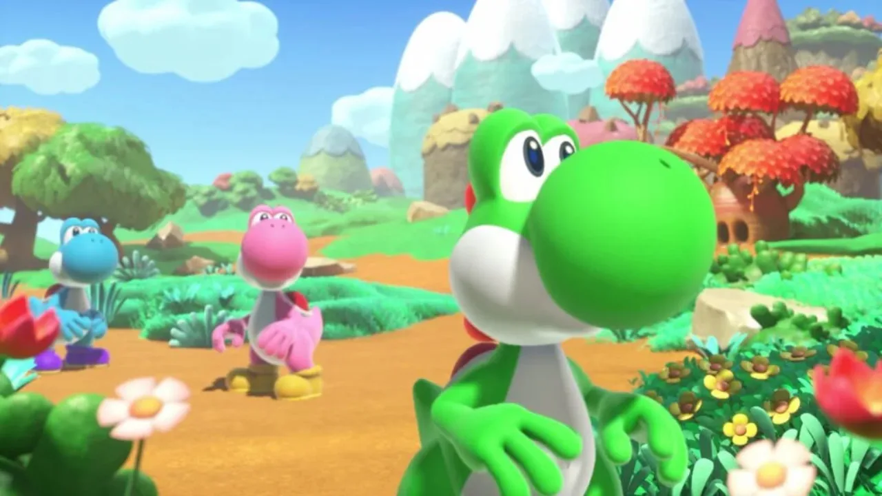 Cena do jogo Yoshi and the Mysterious Book