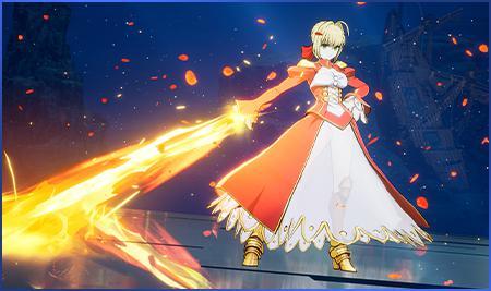 Cena do jogo Fate/Extra Record