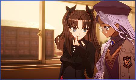 Cena do jogo Fate/Extra Record