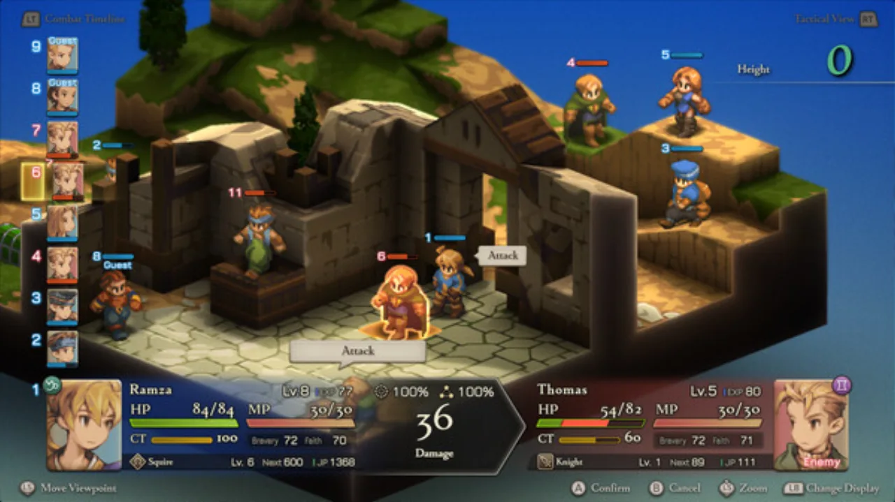 Cena do jogo Final Fantasy Tactics: The Ivalice Chronicles