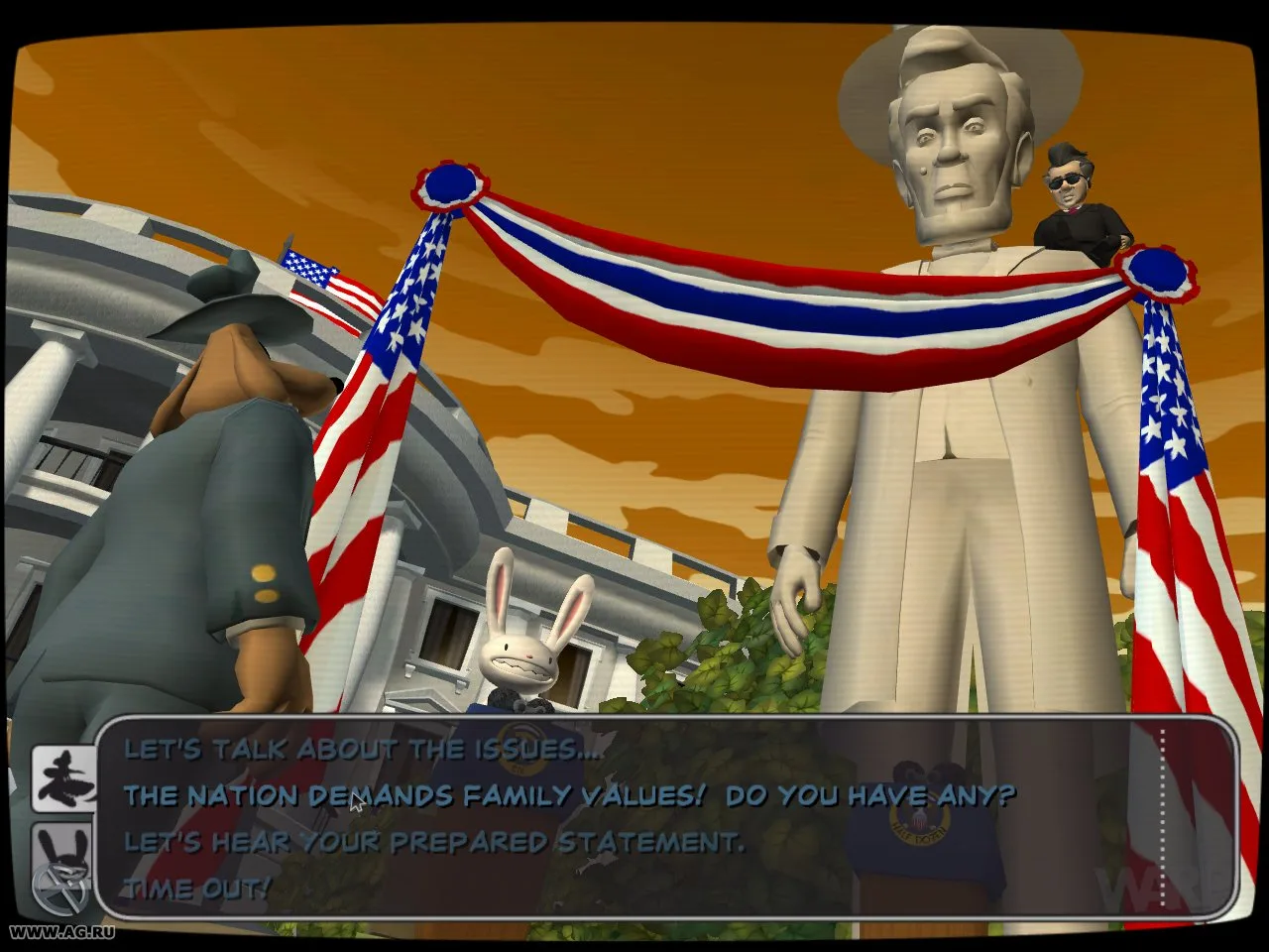 Cena do jogo Abe Lincoln