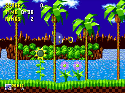 Cena do jogo Sonic the Hedgehog